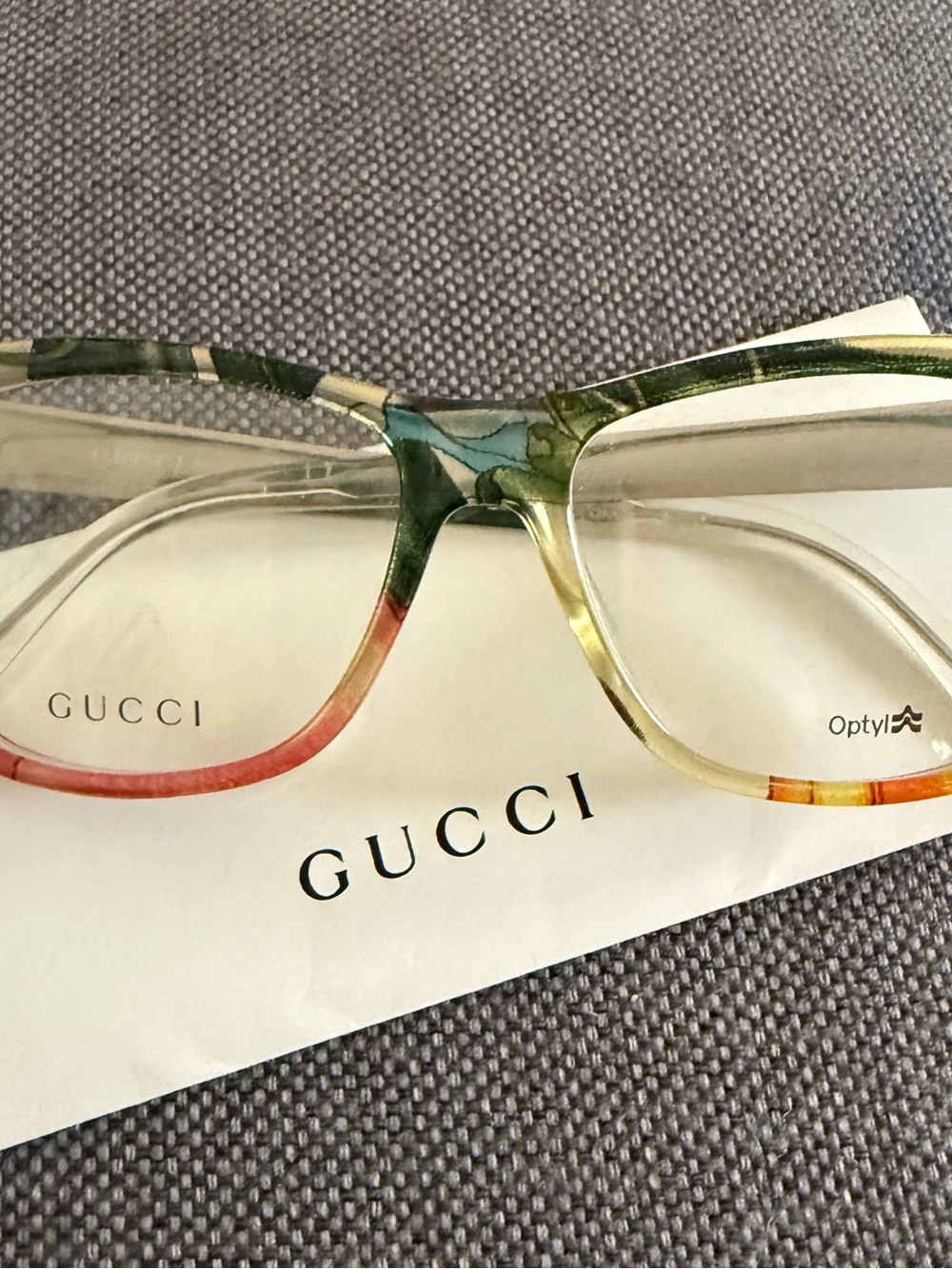 Gucci Multicolor Green, Yellow & Red Women’s Optical Frames BRAND NEW